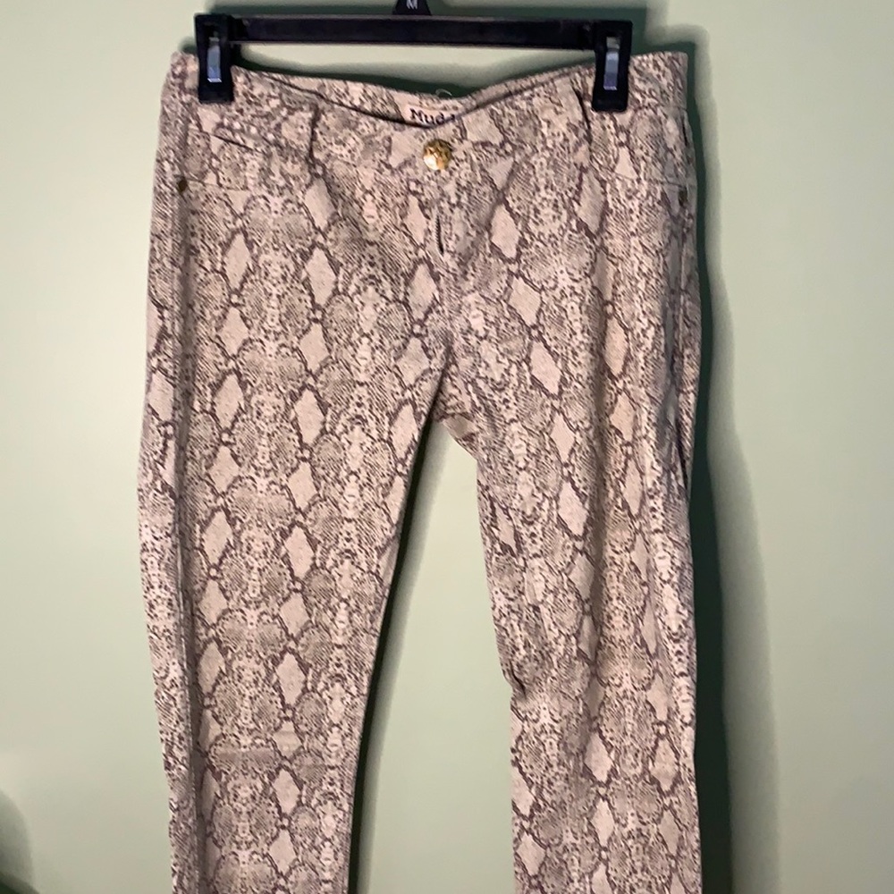 Snake print pants